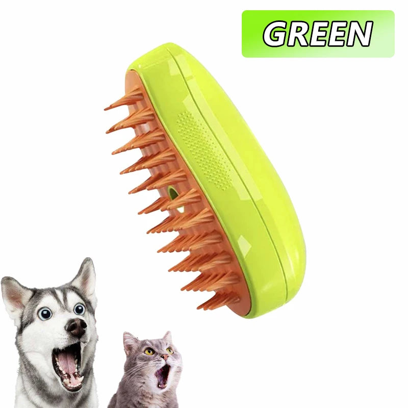 SteamGroom™ 3-in-1 Pet Steam Brush — Groom, Massage & Shine