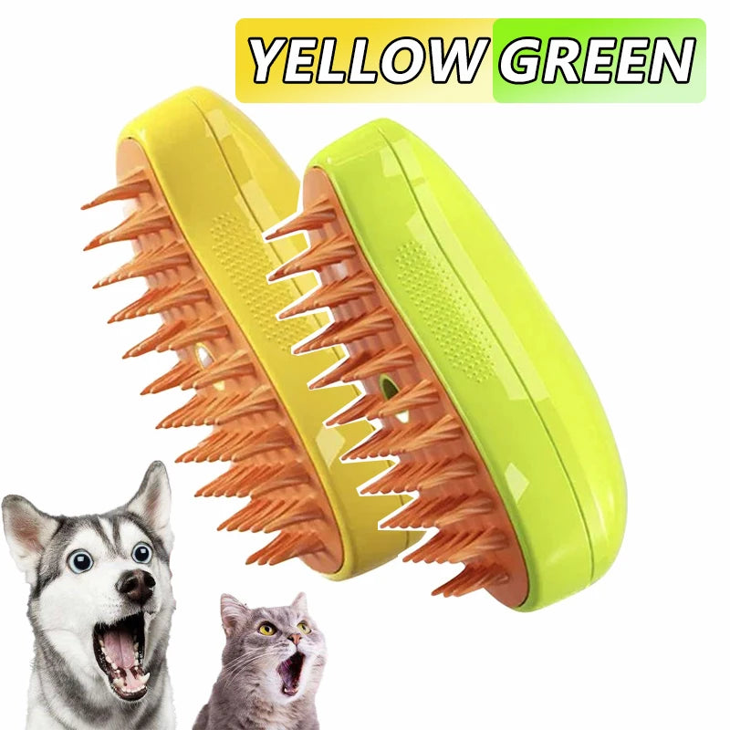 SteamGroom™ 3-in-1 Pet Steam Brush — Groom, Massage & Shine