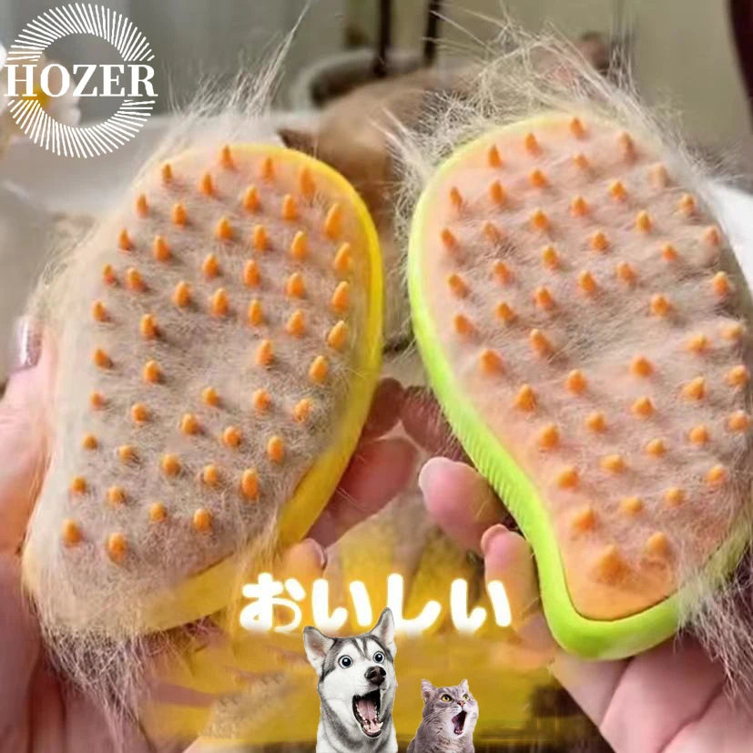 SteamGroom™ 3-in-1 Pet Steam Brush — Groom, Massage & Shine
