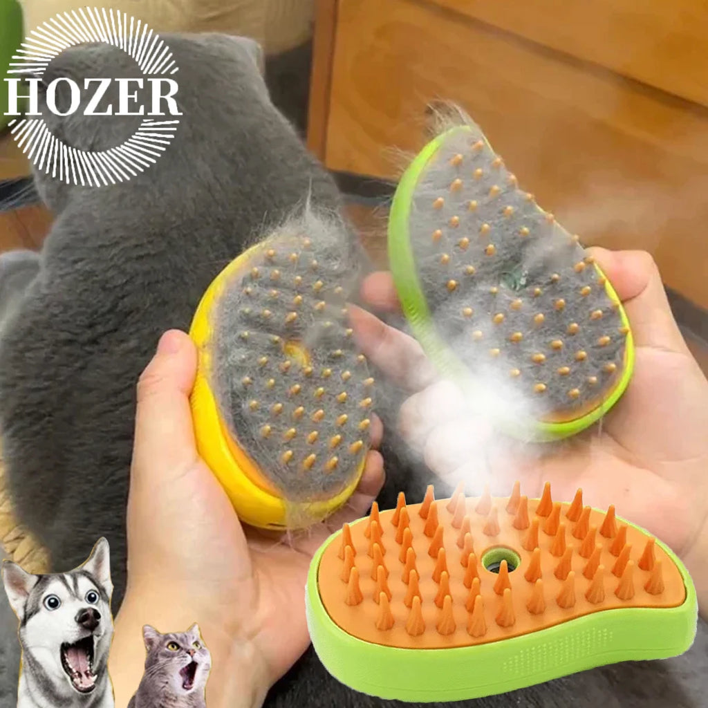 SteamGroom™ 3-in-1 Pet Steam Brush — Groom, Massage & Shine