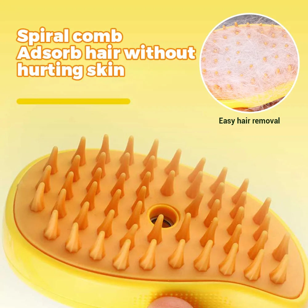SteamGroom™ 3-in-1 Pet Steam Brush — Groom, Massage & Shine