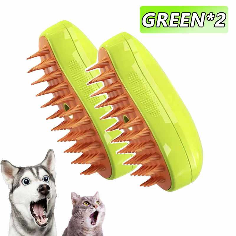 SteamGroom™ 3-in-1 Pet Steam Brush — Groom, Massage & Shine