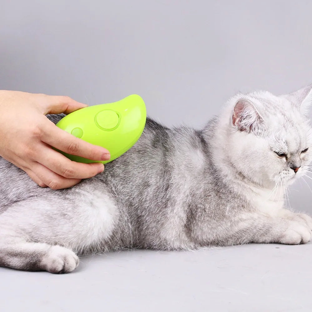 SteamGroom™ 3-in-1 Pet Steam Brush — Groom, Massage & Shine