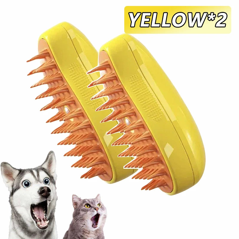 SteamGroom™ 3-in-1 Pet Steam Brush — Groom, Massage & Shine