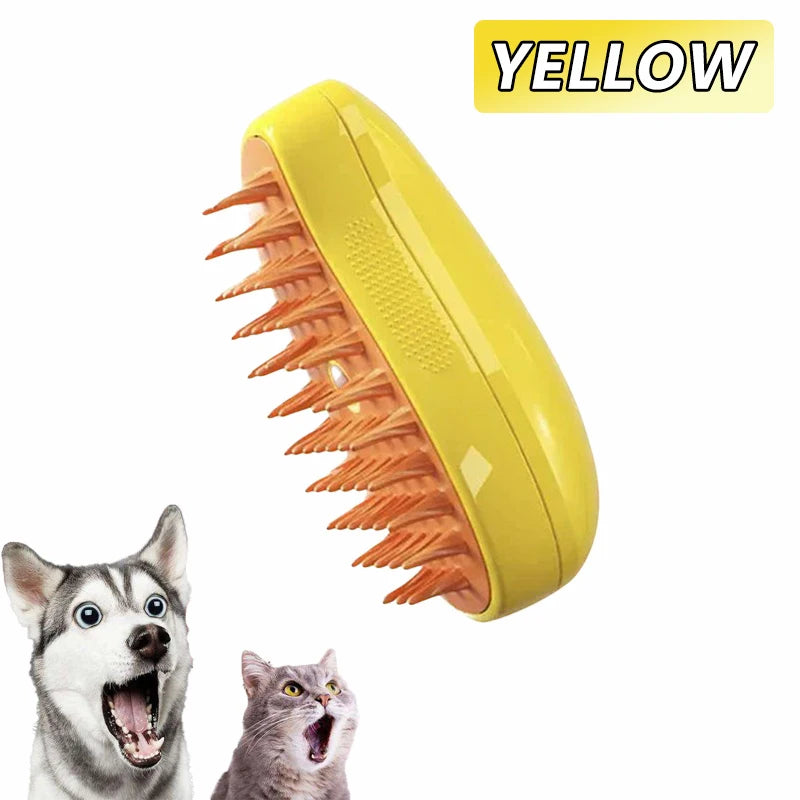 SteamGroom™ 3-in-1 Pet Steam Brush — Groom, Massage & Shine